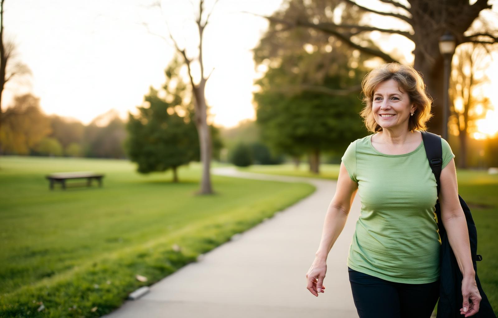 Car accident survivor walking outdoors during recovery with a hopeful and determined expression after a drunk driver crash